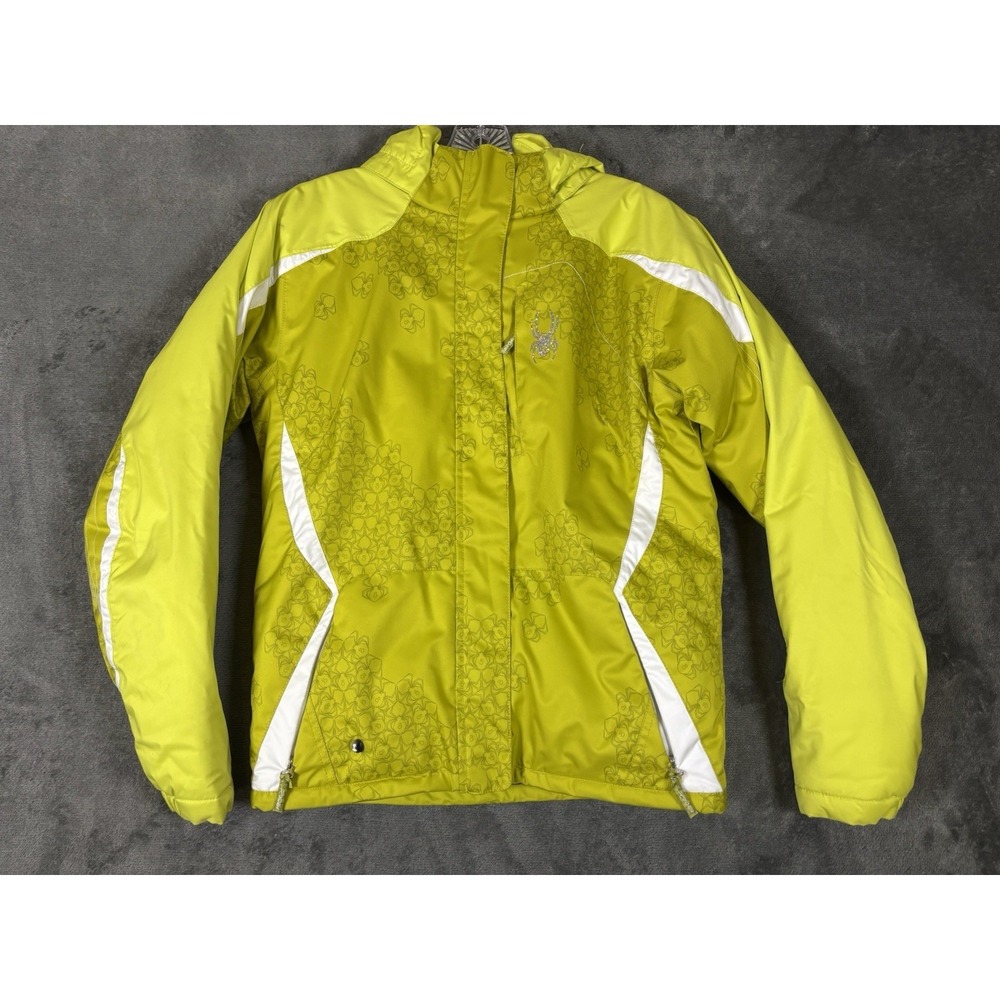 Spyder Youth Insulated Ski Jacket Girls Size 16 Lime‎ Green